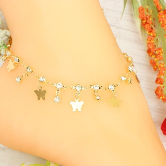 "Handmade Anklet – Elegant & Delicate Jewelry for Women | UNVRC1289 - Picture 4 of 10